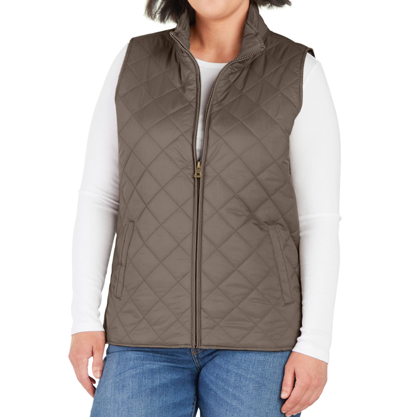 Women's Zippered Quilted Vest